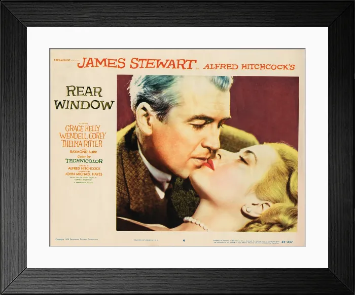 Framed Print : REAR WINDOW, from left: James Stewart, Grace Kelly, 1954 Framed Print : REAR WINDOW, from left: James Stewart, Grace Kelly, 1954