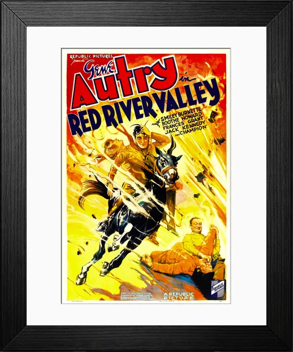 Framed Print : RED RIVER VALLEY, US poster, bottom right: Gene Autry, 1936 Framed Print : RED RIVER VALLEY, US poster, bottom right: Gene Autry, 1936