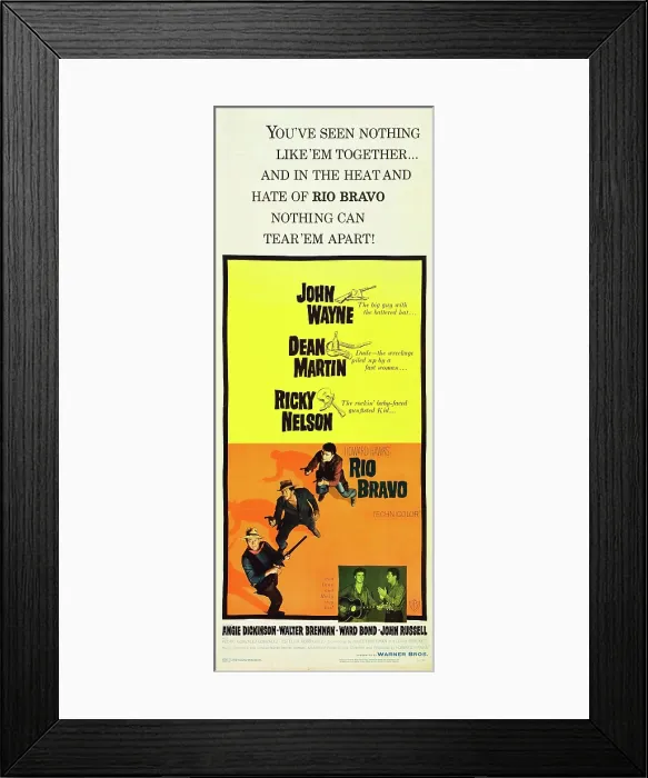 Framed Print : RIO BRAVO, John Wayne, Dean Martin, Ricky Nelson, 1959