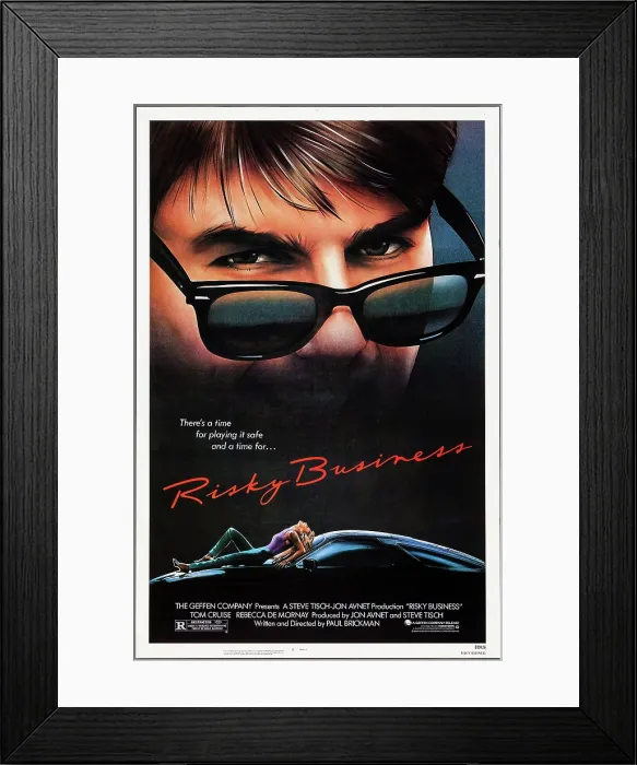 Framed Print : RISKY BUSINESS, Tom Cruise, Rebecca De Mornay, 1983. (c)Warner Bros. Courtesy: Everett Collection Framed Print : RISKY BUSINESS, Tom Cruise, Rebecca De Mornay, 1983. (c)Warner Bros. Courtesy: Everett Collection