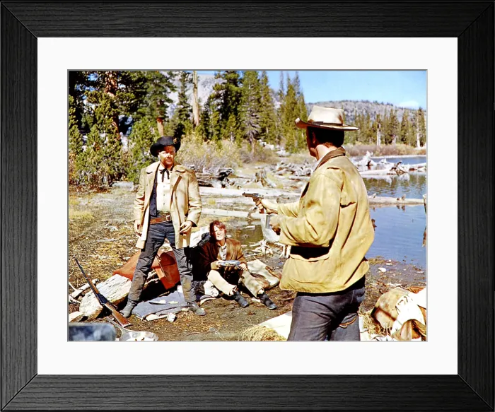 Framed Print : RIDE THE HIGH COUNTRY, Joel McCrea, Mariette Hartley, Ron Starr, 1962