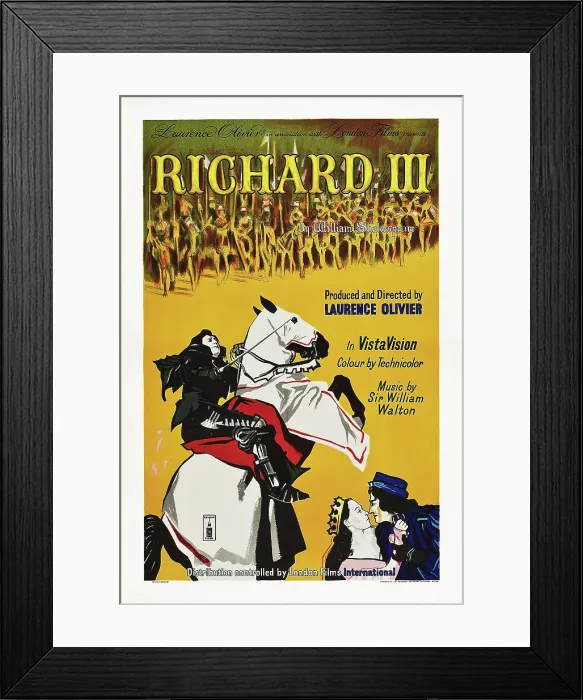 Framed Print : RICHARD III, British poster art, 1955