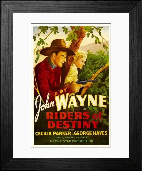 Framed Print : RIDERS OF DESTINY, John Wayne, Cecilia Parker, 1933 Framed Print : RIDERS OF DESTINY, John Wayne, Cecilia Parker, 1933