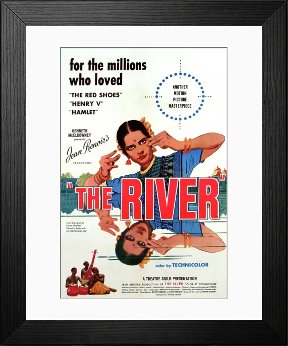 Framed Print : THE RIVER, 1951 Poster art