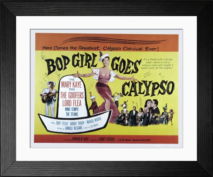 Framed Print : BOP GIRL GOES CALYPSO, (aka BOP GIRL), Judy Tyler, Bobby Troup, 1957
