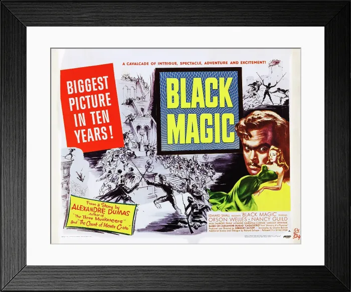Framed Print : BLACK MAGIC, US lobbycard, Orson Welles, Nancy Guild, 1949