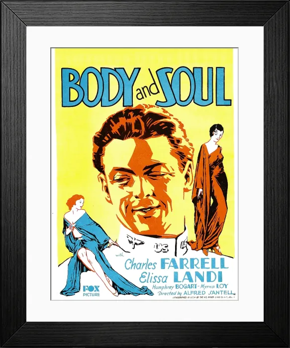 Framed Print : BODY AND SOUL, Charles Farrell on window card, 1931, TM and copyright 20th Century Fox Film Corp. All rights reserved  /  Courtesy: Everett Collection