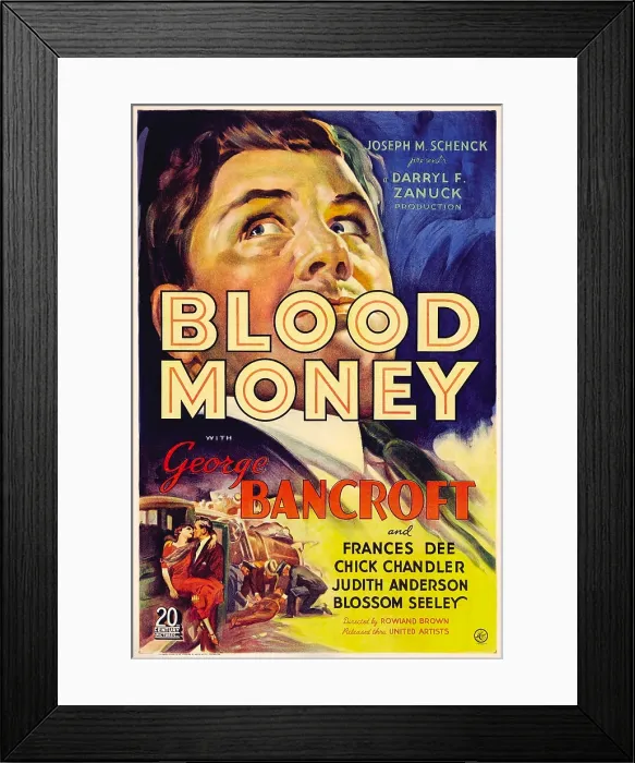 Framed Print : BLOOD MONEY, George Bancroft, 1933, TM and Copyright 20th Century-Fox Film Corp. All Rights Reserved Framed Print : BLOOD MONEY, George Bancroft, 1933, TM and Copyright 20th Century-Fox Film Corp. All Rights Reserved