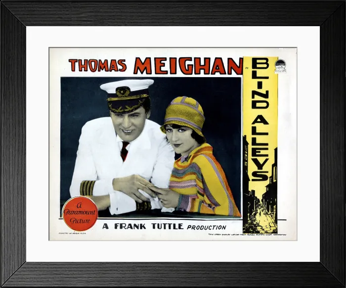 Framed Print : BLIND ALLEYS, from left, Thomas Meighan, Evelyn Brent, 1927