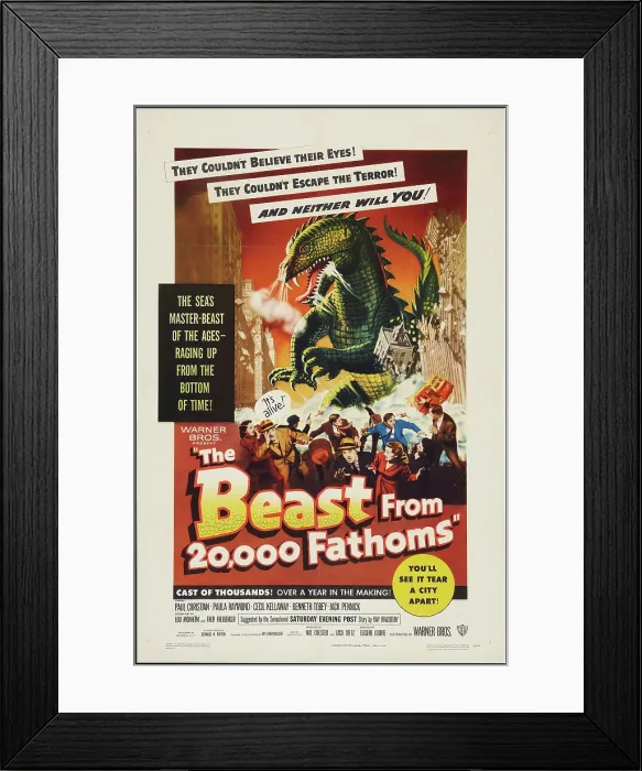 Framed Print : THE BEAST FROM 20, 000 FATHOMS, 1953 Framed Print : THE BEAST FROM 20, 000 FATHOMS, 1953