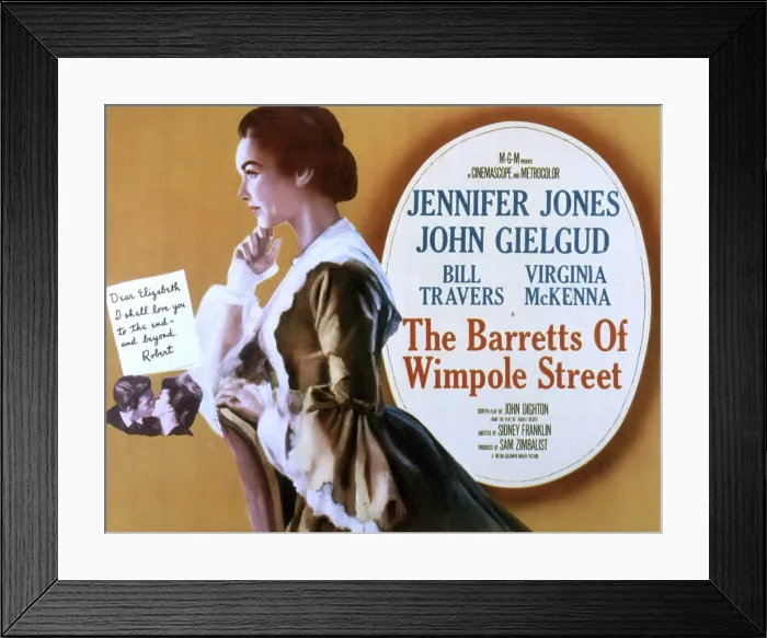 Framed Print : THE BARRETS OF WIMPOLE STREET, Jennifer Jones 1957 Framed Print : THE BARRETS OF WIMPOLE STREET, Jennifer Jones 1957