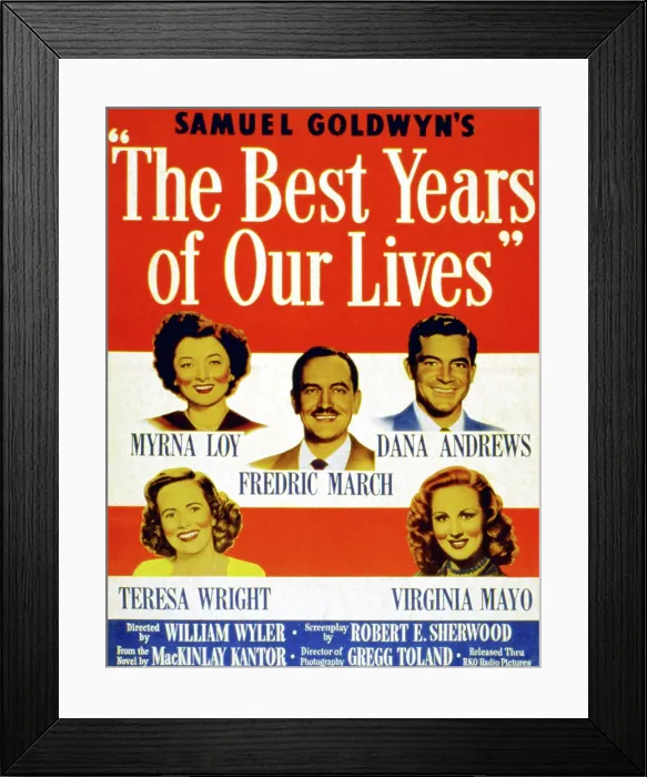 Framed Print : THE BEST YEARS OF OUR LIVES, Myrna Loy, Fredric March, Dana Andrews, Teresa Wright, Virginia Mayo, 1946 Framed Print : THE BEST YEARS OF OUR LIVES, Myrna Loy, Fredric March, Dana Andrews, Teresa Wright, Virginia Mayo, 1946