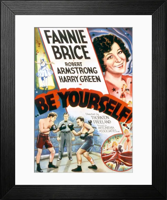 Framed Print : BE YOURSELF!, Fanny Brice, 1930 Framed Print : BE YOURSELF!, Fanny Brice, 1930
