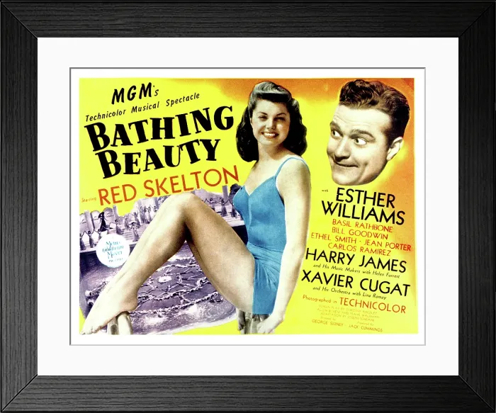 Framed Print : BATHING BEAUTY, Esther Williams, Red Skelton, 1944 Framed Print : BATHING BEAUTY, Esther Williams, Red Skelton, 1944