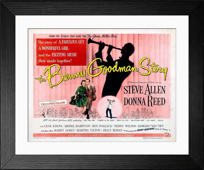 Framed Print : THE BENNY GOODMAN STORY, Donna Reed, Steve Allen, 1955 Framed Print : THE BENNY GOODMAN STORY, Donna Reed, Steve Allen, 1955
