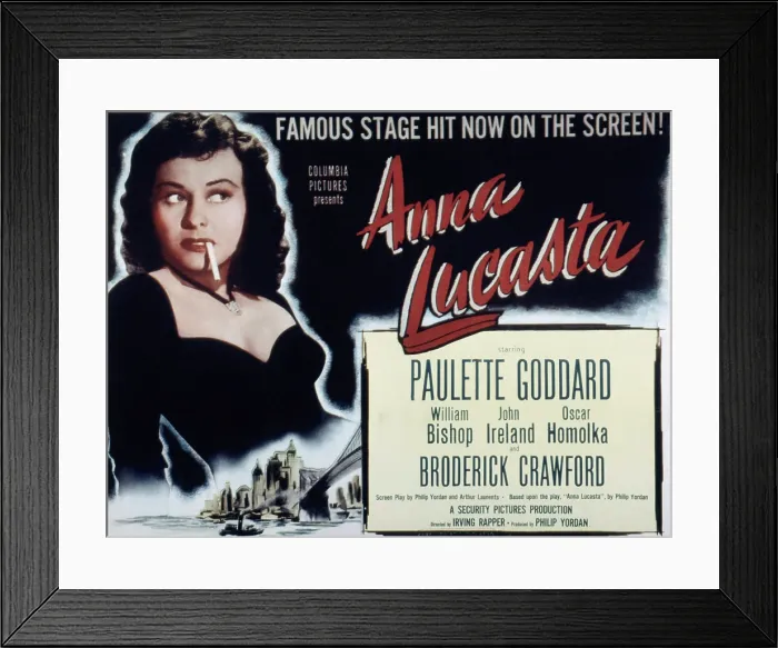 Framed Print : ANNA LUCASTA, Paulette Goddard, 1949