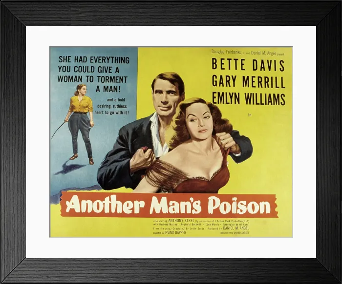 Framed Print : ANOTHER MAN'S POISON, Gary Merrill, Bette Davis, 1951 Framed Print : ANOTHER MAN'S POISON, Gary Merrill, Bette Davis, 1951