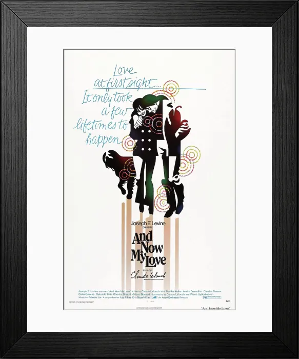 Framed Print : AND NOW MY LOVE, (aka TOUTE UNE VIE), US poster art, 1974 Framed Print : AND NOW MY LOVE, (aka TOUTE UNE VIE), US poster art, 1974