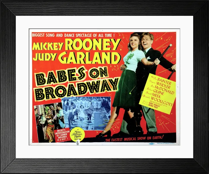 Framed Print : BABES ON BROADWAY, Judy Garland, Mickey Rooney, 1941 Framed Print : BABES ON BROADWAY, Judy Garland, Mickey Rooney, 1941