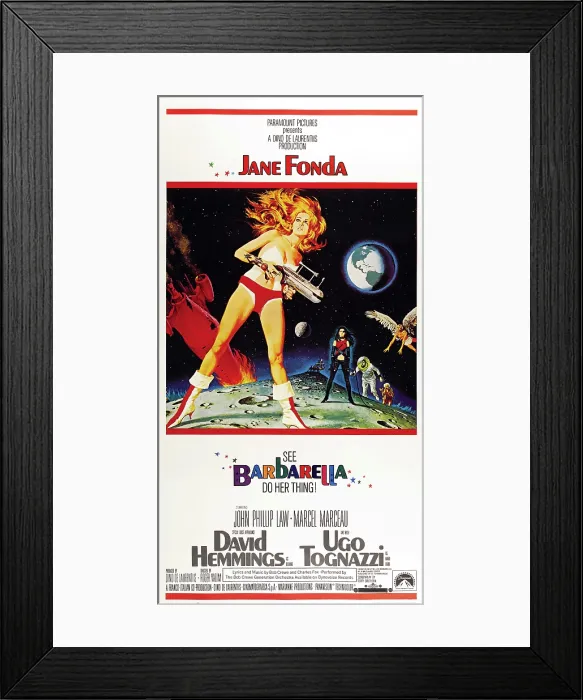 Framed Print : BARBARELLA, US poster, Jane Fonda, 1968