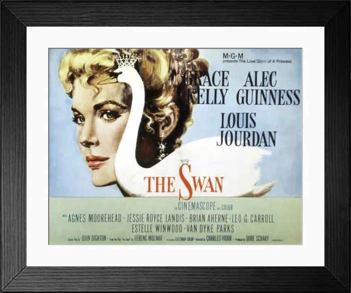 Framed Print : THE SWAN, US poster art, Grace Kelly, 1956 Framed Print : THE SWAN, US poster art, Grace Kelly, 1956