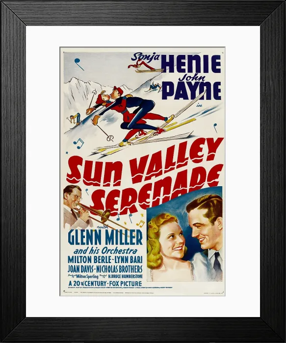Framed Print : SUN VALLEY SERENADE, Glenn Miller, Sonja Henie, John Payne, 1941, TM and Copyright (c)20th Century Fox Film Corp. All rights reserved