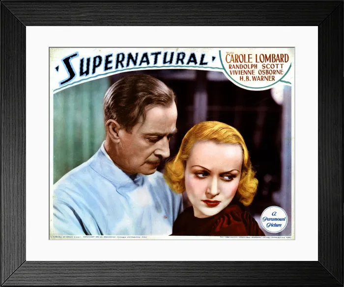Framed Print : SUPERNATURAL, from left, H.B. Warner, Carole Lombard, 1933 Framed Print : SUPERNATURAL, from left, H.B. Warner, Carole Lombard, 1933