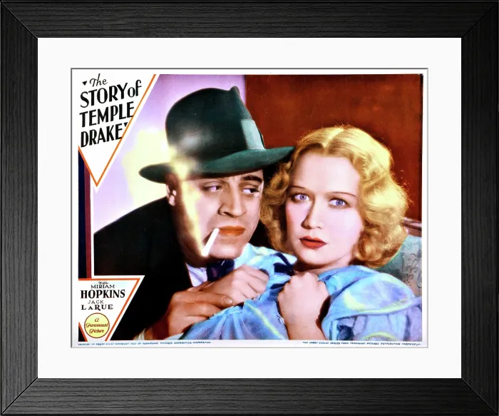 Framed Print : THE STORY OF TEMPLE DRAKE, Jack La Rue, Miriam Hopkins, 1933 Framed Print : THE STORY OF TEMPLE DRAKE, Jack La Rue, Miriam Hopkins, 1933
