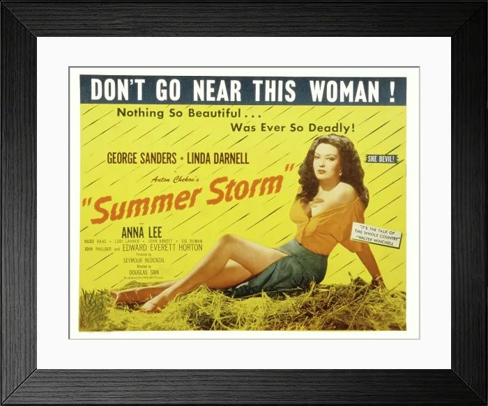 Framed Print : SUMMER STORM, Linda Darnell, 1944