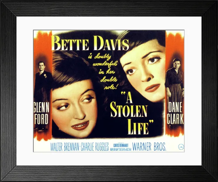 Framed Print : A STOLEN LIFE, Glenn Ford, Bette Davis, Dane Clark, 1946