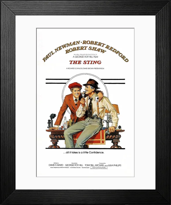 Framed Print : THE STING, US poster art, from left: Robert Redford, Paul Newman, 1973