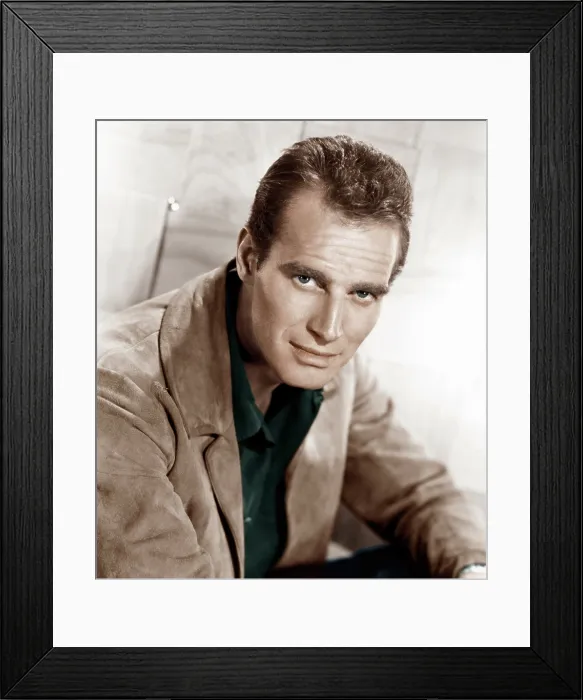 Framed Print : Charlton Heston, ca. mid-1950s Framed Print : Charlton Heston, ca. mid-1950s