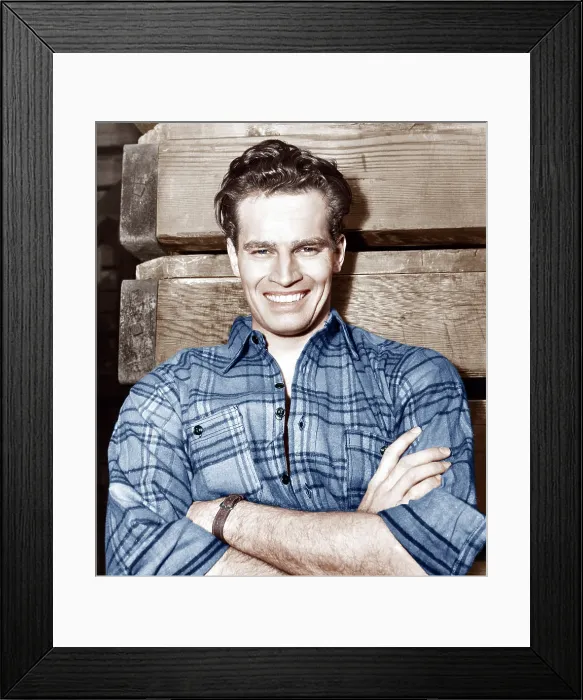 Framed Print : Charton Heston, ca. 1950
