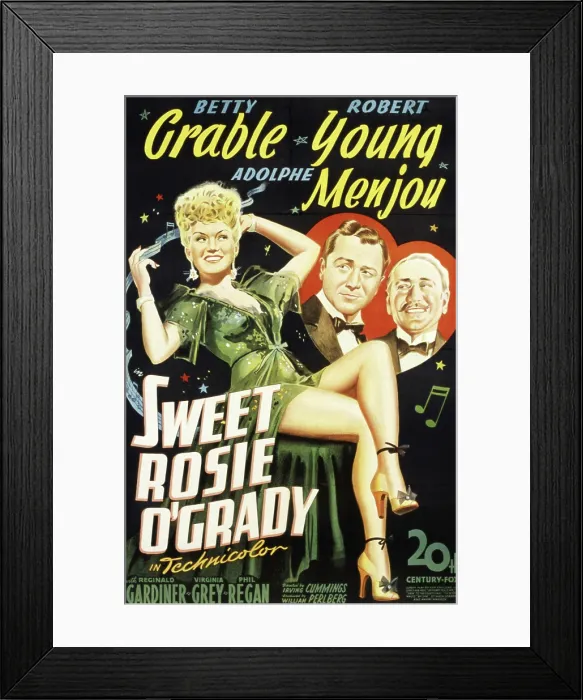 Framed Print : SWEET ROSIE O'GRADY, Betty Grable, Robert Young, Adolphe Menjou, 1943 TM and Copyright 20th Century Fox Film Corp. All rights reserved. Courtesy: Everett Collection Framed Print : SWEET ROSIE O'GRADY, Betty Grable, Robert Young, Adolphe Menjou, 1943 TM and Copyright 20th Century Fox Film Corp. All rights reserved. Courtesy: Everett Collection