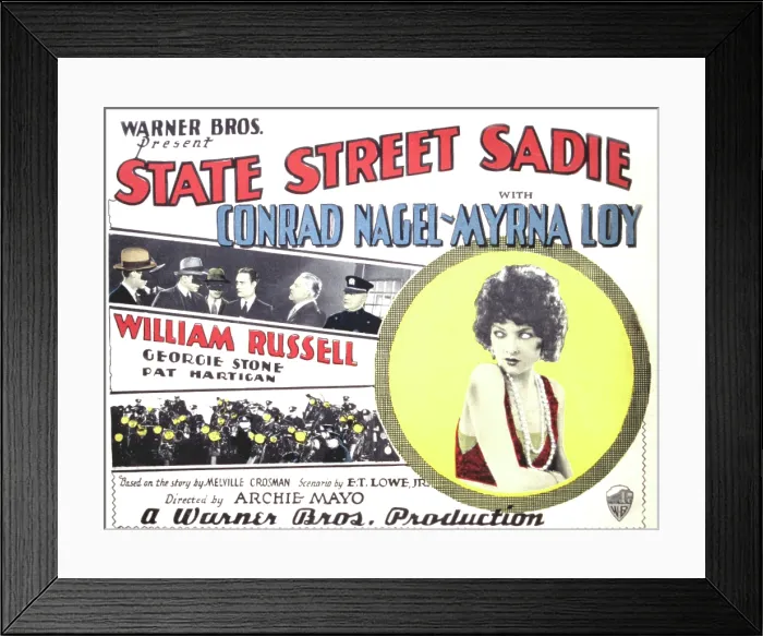 Framed Print : STATE STREET SADIE, Myrna Loy, 1928