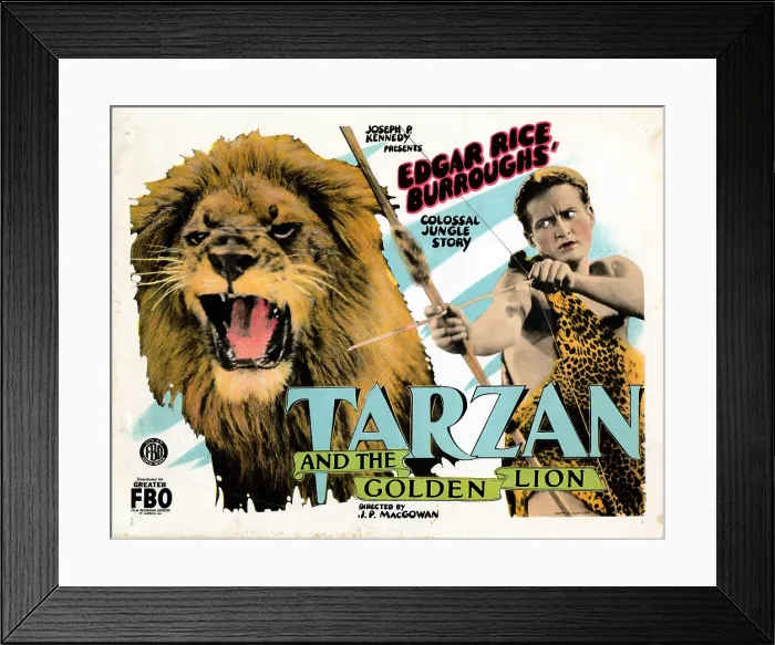 Framed Print : TARZAN AND THE GOLDEN LION, US lobbycard, James Pierce, 1927 Framed Print : TARZAN AND THE GOLDEN LION, US lobbycard, James Pierce, 1927