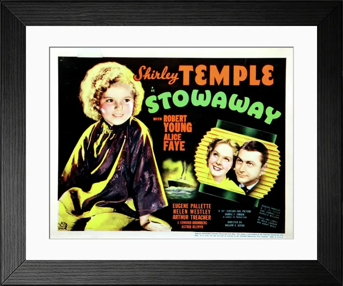 Framed Print : STOWAWAY, Shirley Temple, Alice Faye, robert Young, 1936' TM and Copyright (c) 20th Century Fox Film Corp. All rights reserved. Courtesy: Everett Collection