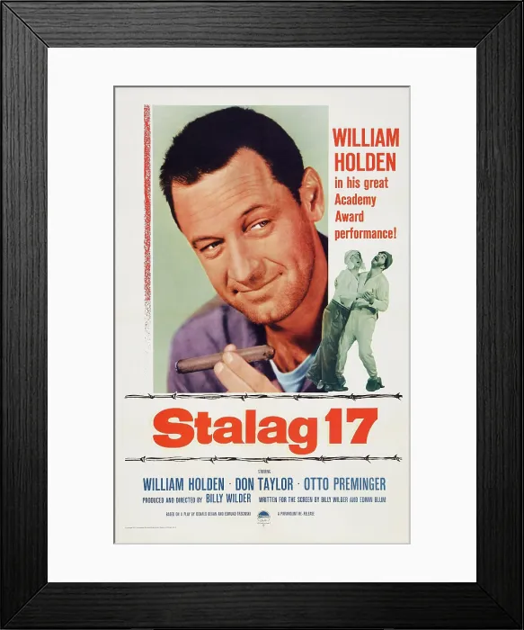 Framed Print : STALAG 17, US poster art, William Holden, 1953