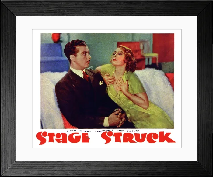 Framed Print : STAGE STRUCK, US lobbycard, from left: Dick Powell, Joan Blondell, 1936