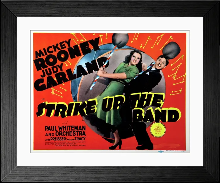 Framed Print : STRIKE UP THE BAND, US lobbycard, from left: Judy Garland, Mickey Rooney, 1940 Framed Print : STRIKE UP THE BAND, US lobbycard, from left: Judy Garland, Mickey Rooney, 1940
