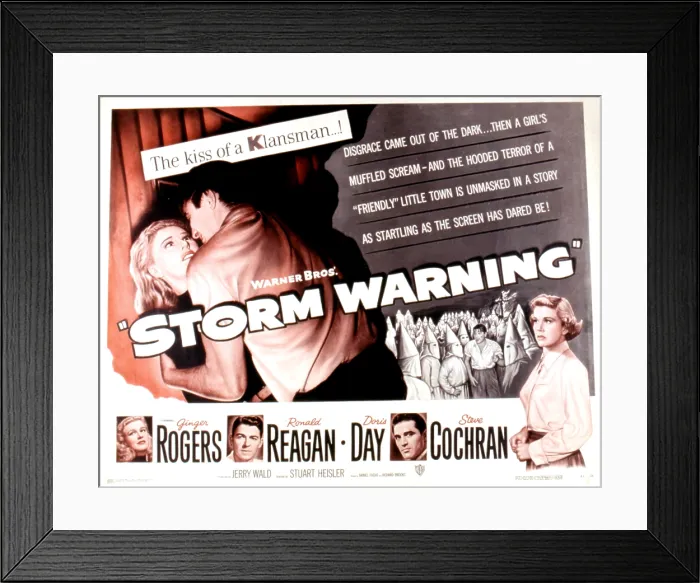 Framed Print : STORM WARNING, Ginger Rogers, Steve Cochran, Ronald Reagan, Doris Day, 1950 Framed Print : STORM WARNING, Ginger Rogers, Steve Cochran, Ronald Reagan, Doris Day, 1950