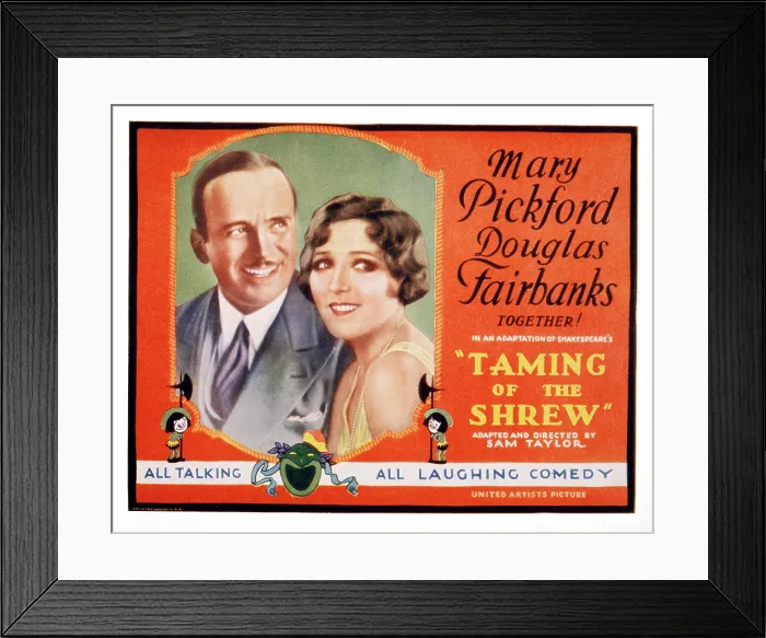 Framed Print : THE TAMING OF THE SHREW, Douglas Fairbanks, Sr. Mary Pickford, 1929