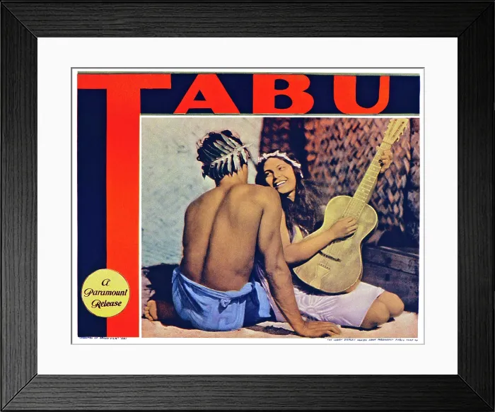 Framed Print : TABU, US lobbycard, from left:Matahi, Anne Chevalier, 1931 Framed Print : TABU, US lobbycard, from left:Matahi, Anne Chevalier, 1931