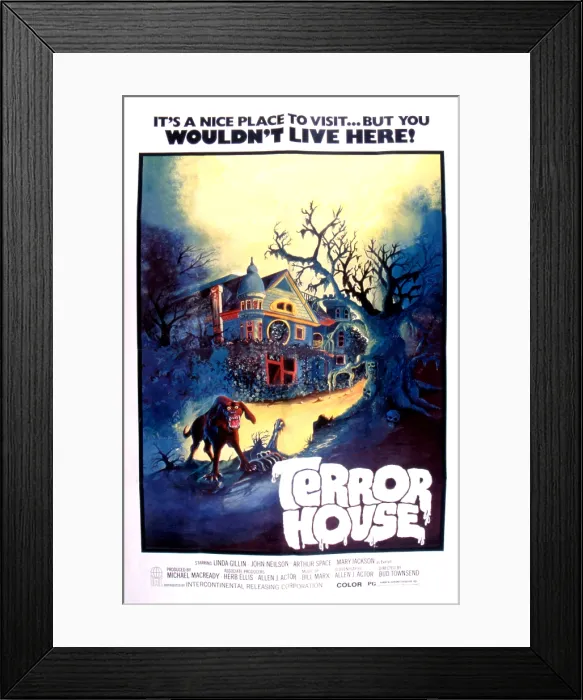 Framed Print : TERROR HOUSE (aka CLUB DEAD; TERROR AT RED WOLF INN; TERROR AT THE RED WOLF INN; TERROR ON THE MENU; THE FOLKS AT RED WOLF INN), 1972 Framed Print : TERROR HOUSE (aka CLUB DEAD; TERROR AT RED WOLF INN; TERROR AT THE RED WOLF INN; TERROR ON THE MENU; THE FOLKS AT RED WOLF INN), 1972
