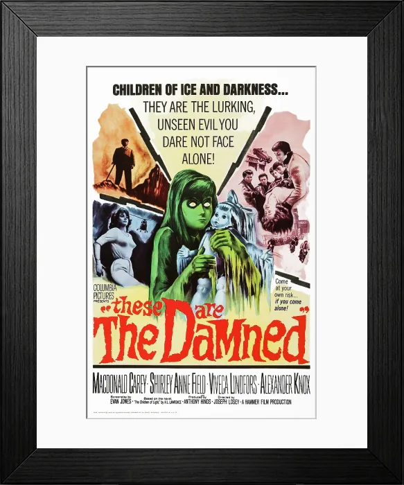 Framed Print : THESE ARE THE DAMNED, (aka THE DAMNED), US poster art, 1963
