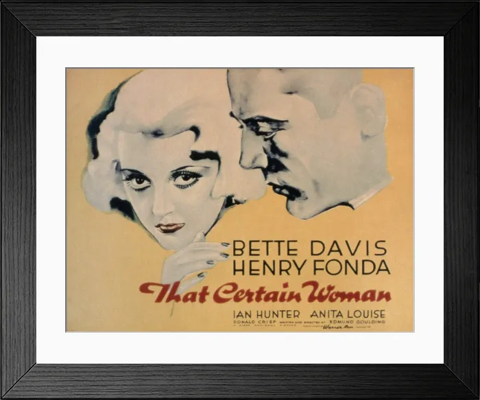 Framed Print : THAT CERTAIN WOMAN, Bette Davis, Henry Fonda, 1937 Framed Print : THAT CERTAIN WOMAN, Bette Davis, Henry Fonda, 1937