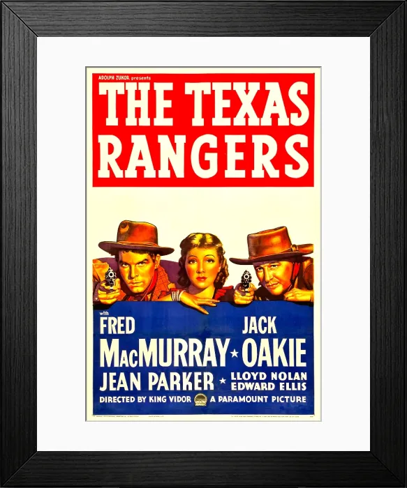 Framed Print : THE TEXAS RANGERS, Fred MacMurray, Jean Parker, Jack Oakie, 1936 Framed Print : THE TEXAS RANGERS, Fred MacMurray, Jean Parker, Jack Oakie, 1936