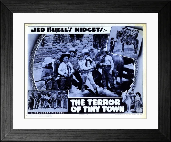Framed Print : THE TERROR OF TINY TOWN, from left, Billy Rhodes, Billy Curtis, 1938