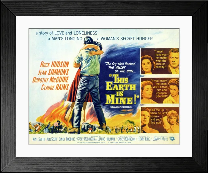 Framed Print : THIS EARTH IS MINE, Dorothy McGuire, Rock Hudson, Jean Simmons, Cindy Robbins, 1959 Framed Print : THIS EARTH IS MINE, Dorothy McGuire, Rock Hudson, Jean Simmons, Cindy Robbins, 1959