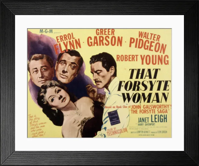 Framed Print : THAT FORSYTE WOMAN, Greer Garson, Errol Flynn, Robert Young, Walter Pidgeon, 1949
